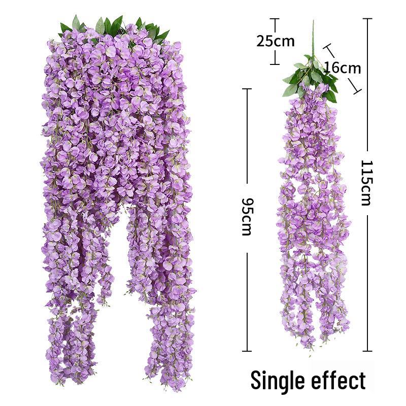 Artificial Wisteria Hydrangea Orchid String for Home Ceiling Decoration
