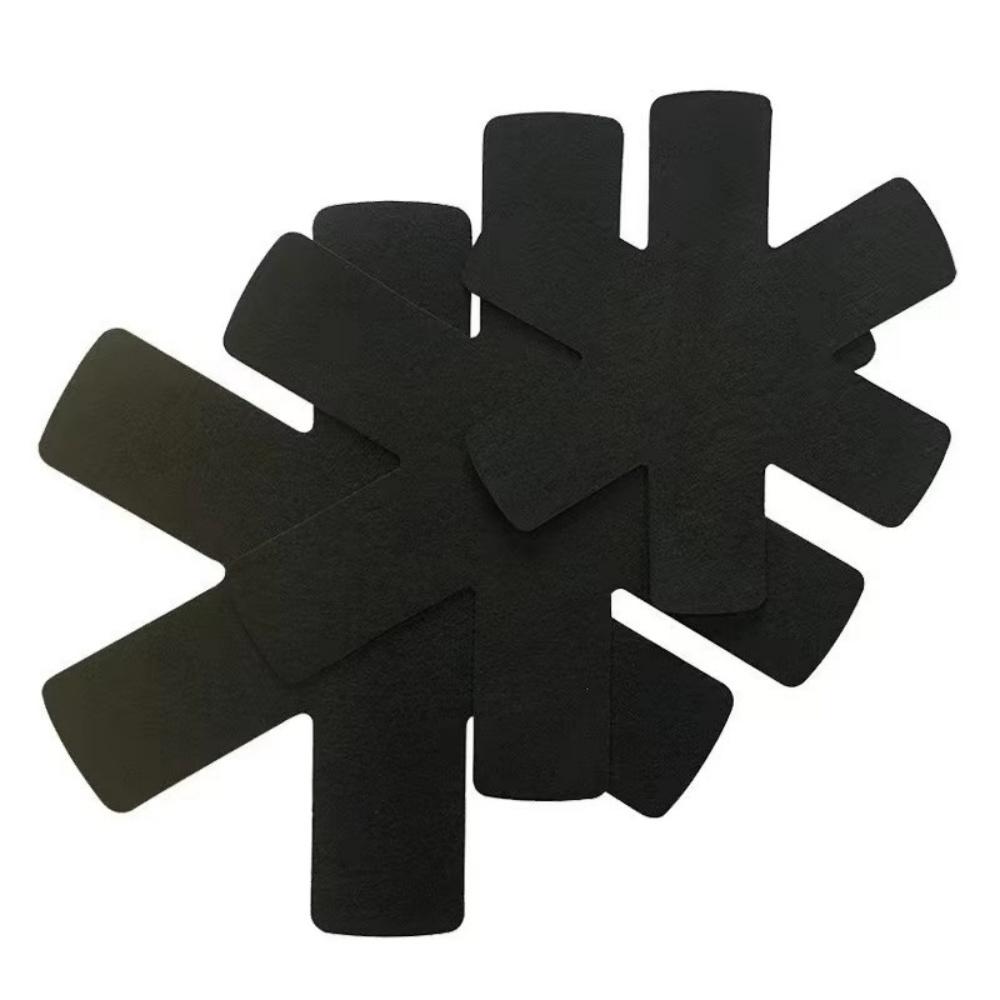 5pcs Pot Pan Felt Protectors Divider Pads Heat Resistant Prevent Scratching Separate Mat Surfaces for Cookware Kitchen Tool