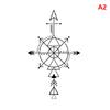 Vodotěsná samolepka na dočasné tetování Compass Arrow Tetování na tělo s římskými hodinami