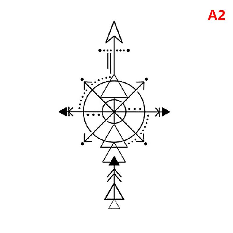 Waterproof Temporary Tattoo Sticker Compass Arrow Roman Clock Arm Body Tattoos