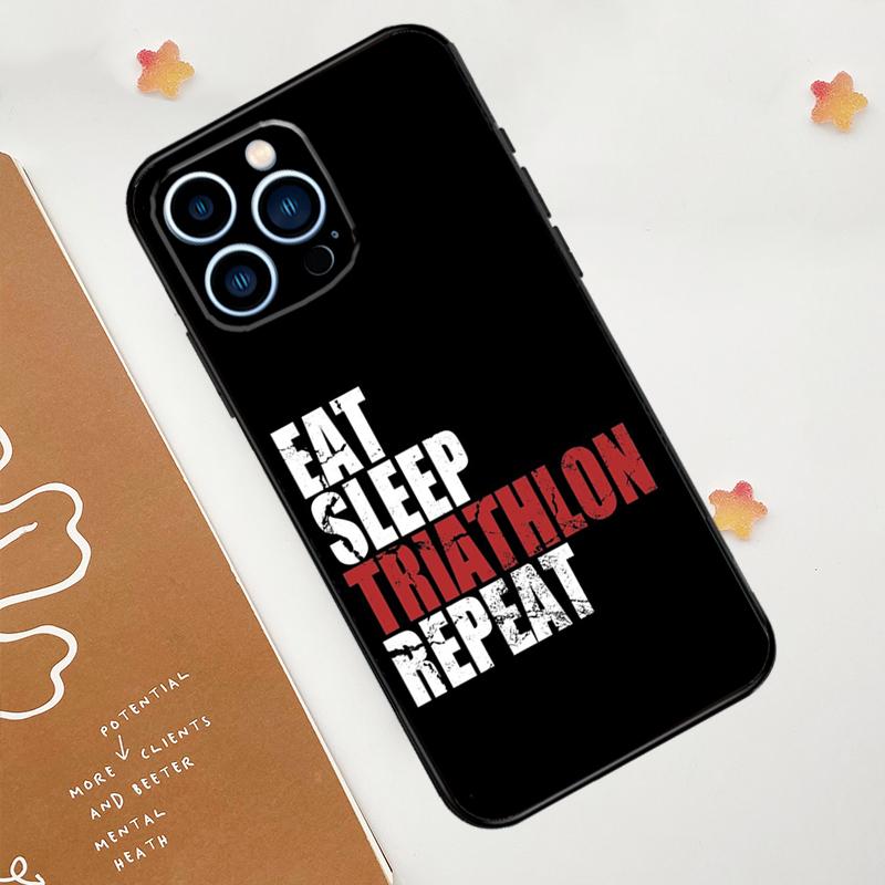 Triathlon Tri Life Swim Bike Run Case For iPhone 15 16 14 13 12 11 Pro Max Plus X XR XS 12 13 Mini Cover Accessories