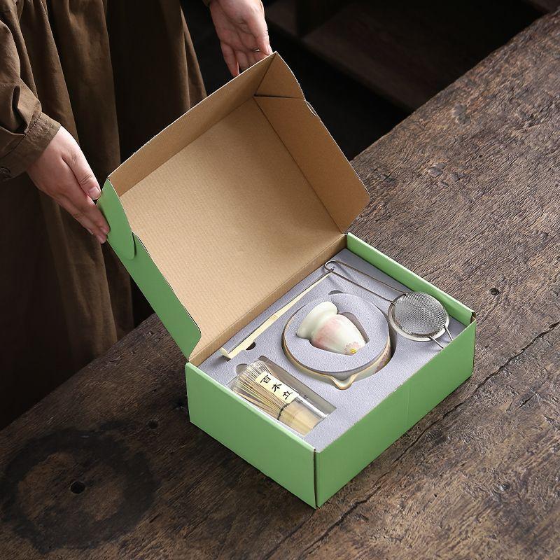 New hand-painted matcha set Japanese tea making tool to order tea Baibenli ceramic tea stand