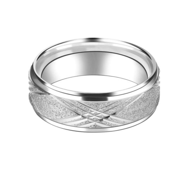 

Мужские кольца из нержавеющей стали 8 мм со стразами, кольцо на палец для влюбленных пар, обручальные кольца, модные ювелирные изделия, размер 6,5-11,5 8