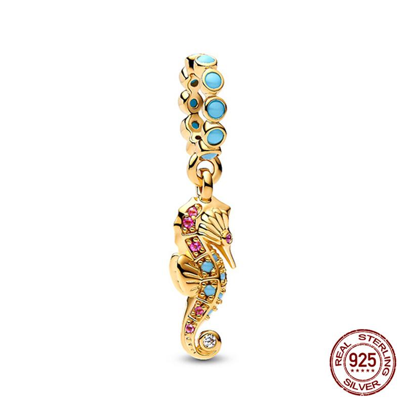New In Original Charms Copper Golden Series Cross Charms Beads Fits 3Mm Original Bracelet For Women Diy Jewelry Gifts Making