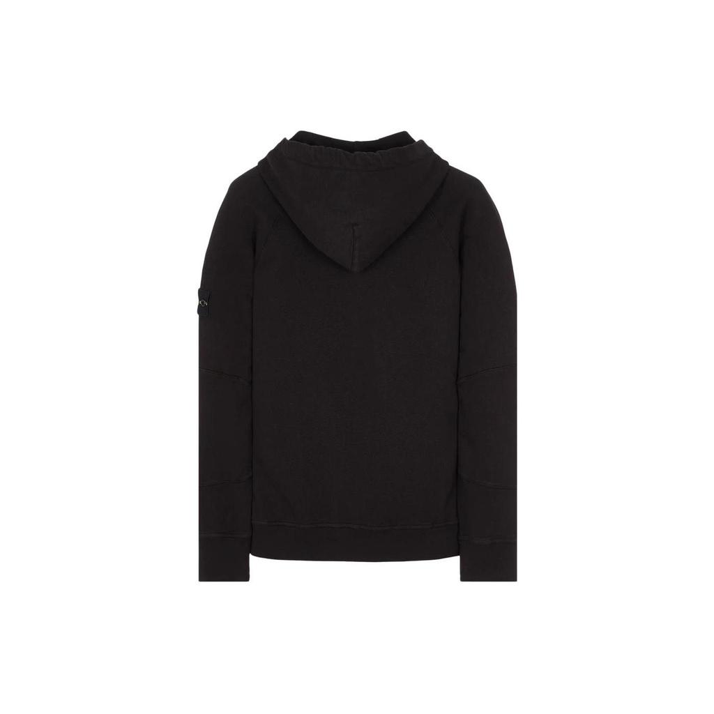 Stone Island Garment Dyed Hoodie Black Unisex Tops 801563160-V0029