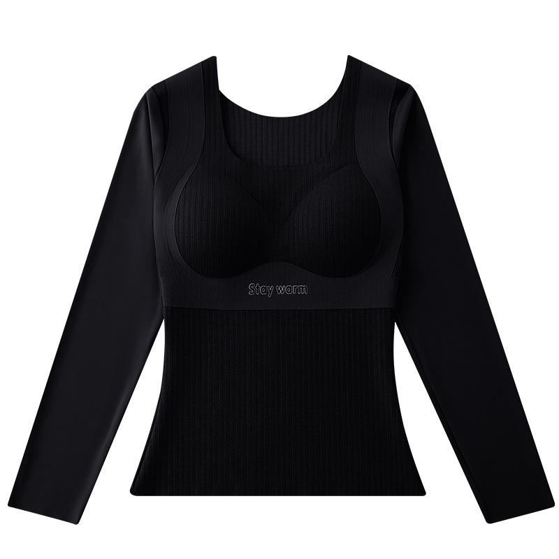 

VCTEORAI Plus Size Slimming Fleece-Like Padded One-Piece Base Layer - Wrinkle-Resistant & Non-Pilling for Outerwear. XL чорний