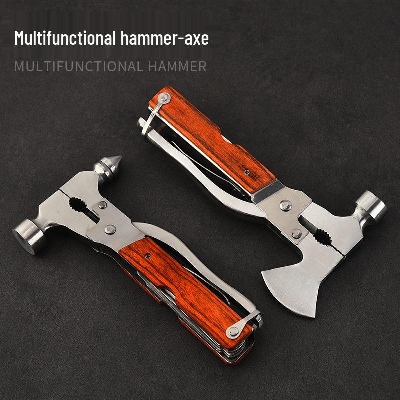 Portable Multifunctional Camping Axe Hammer – Emergency Outdoor and Car Tool with Tapered Claw