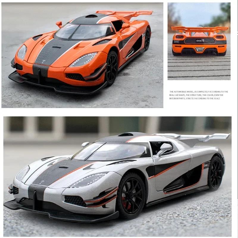 Diecast 1:24 One1 Sport Car Model Imitation Alloy Casting Metal Children's Toy Vehicles Collective Home Decor Gifts