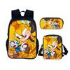Cuphead 3pcs Set  Backpack School Bags Anime Shoulder Bag Pencil Case Camping Book Bags for Boys Girls Best Gift