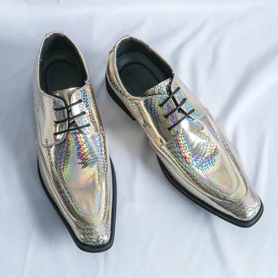 Neue Herren Helle PU-Druck Mode Schuhe Niedrig geschnitten Business Britische Freizeit Schuhe Schnürung Klassisch Große Größen 37-46 Herrenschuhe