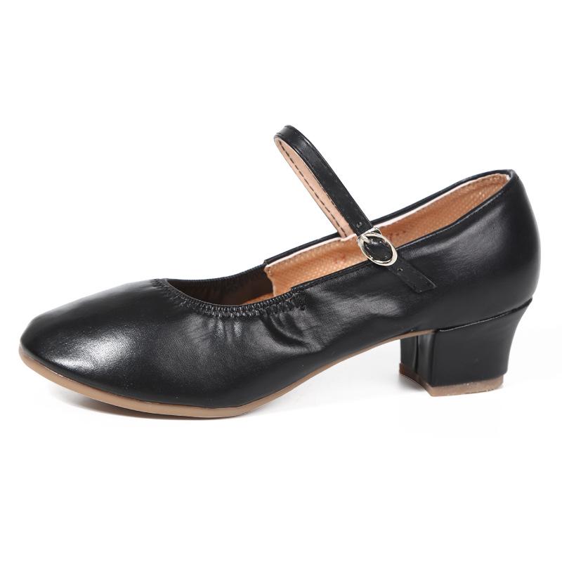 Women's Square Dance Shoes with Chunky Heel - Soft Sole for Latin Dance, Low & Medium Heel Performance Shoes