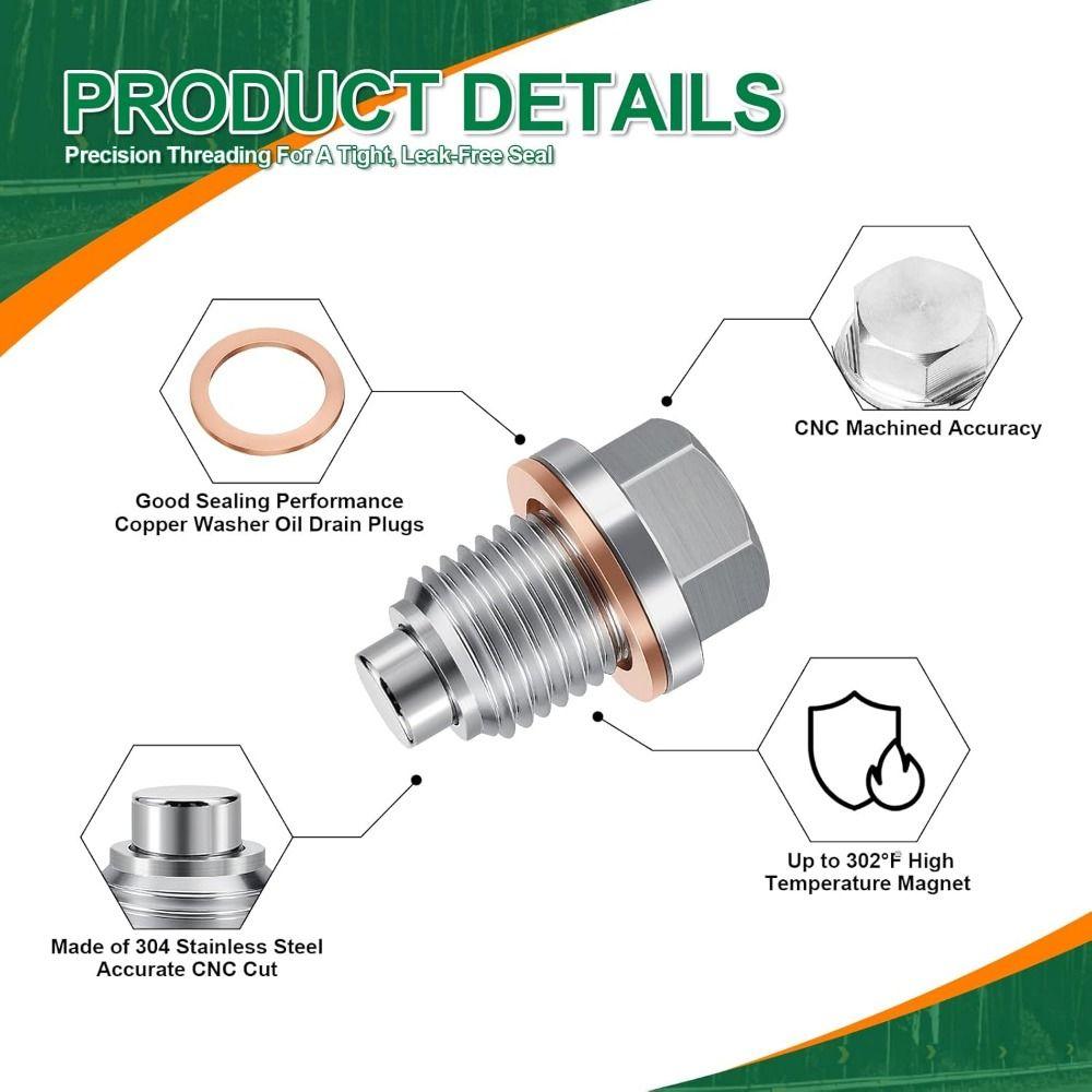 Magnetic Magnetic Oil Pan Plug M12 M14 M16 M18 M20 Oil Drain Sump Nut  Motorcycle Maintenance