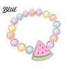 Toddler Safe Bead Bracelet for Kids Macaron Color Beads Elastic