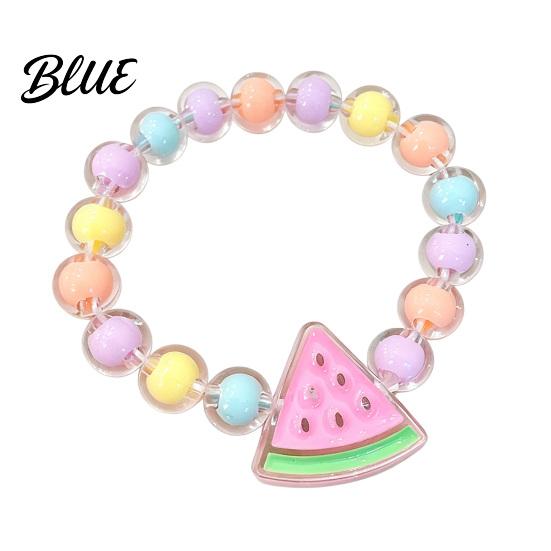 Toddler Safe Bead Bracelet for Kids Macaron Color Beads Elastic