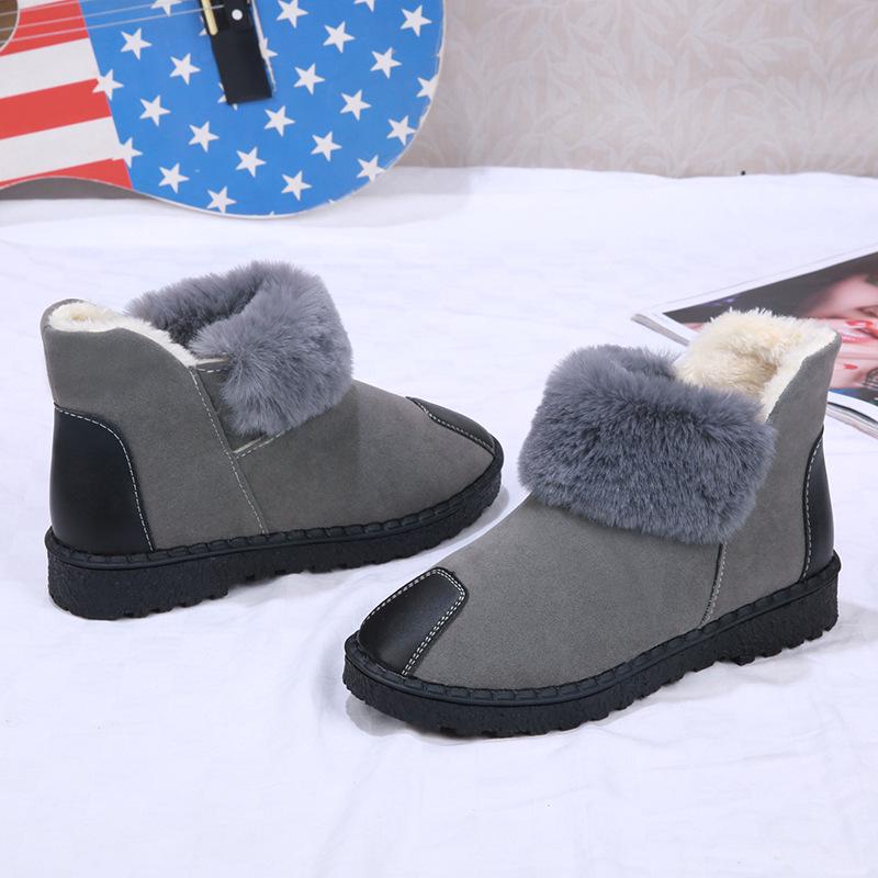 Women's Snow Boots Comfortable Flat-heeled Korean Martin Boots Winter Women's Cotton Shoes