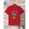 Summer Round Neck 3D Earphone Pattern Print Top Fashionable Casual Short Sleeved Men's T-shirts