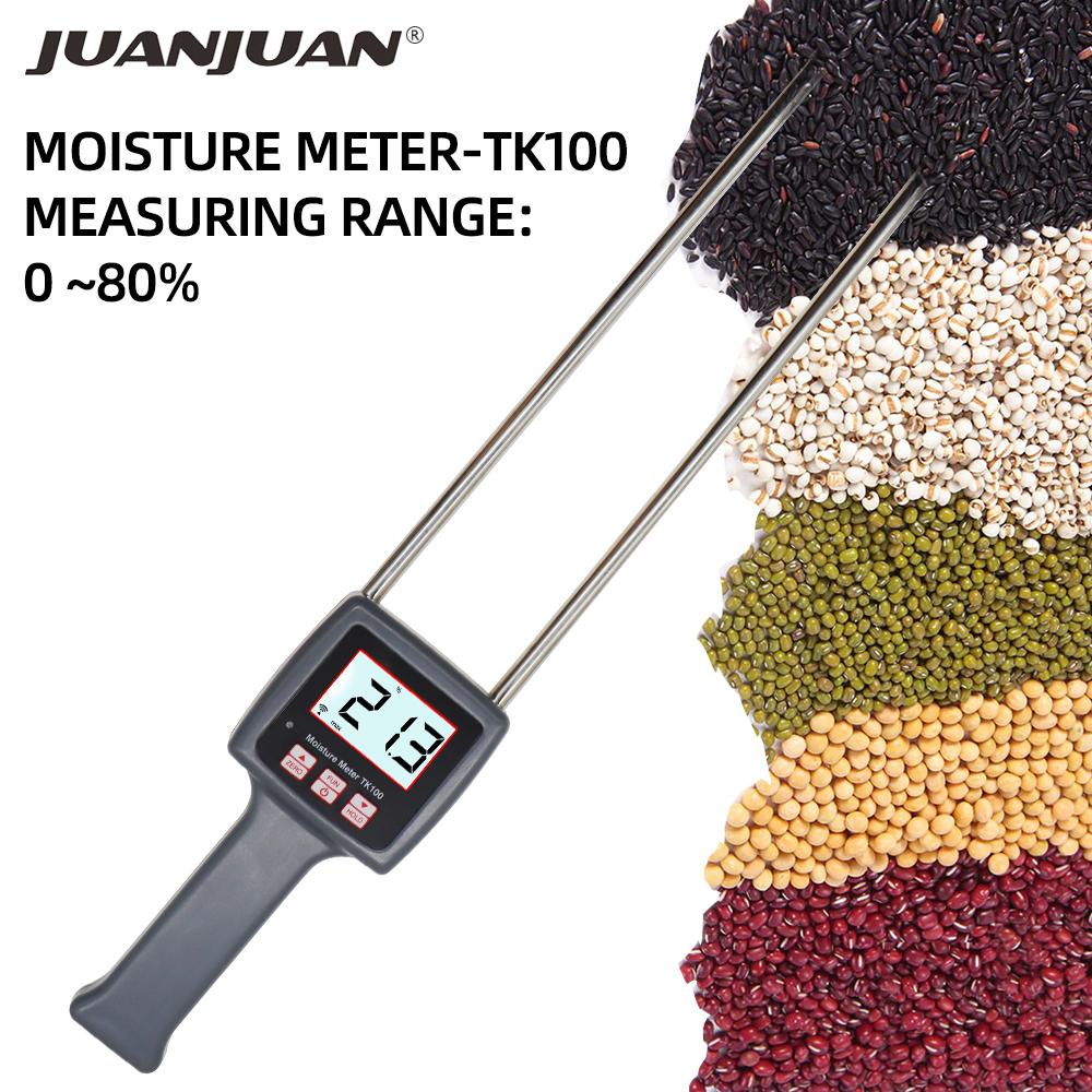 Soil Humidity Moisture Tester Portable Digital Grain Moisture Meter Corn Rice Soybean Peanut Sorghum with Measuring Prob