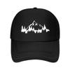 Simple Mountain Print Unisexs Cap Casual Unisexs Distressed Unisexs Hat Adjustable Ideal Gift Choice D Mesh Baseball Cap