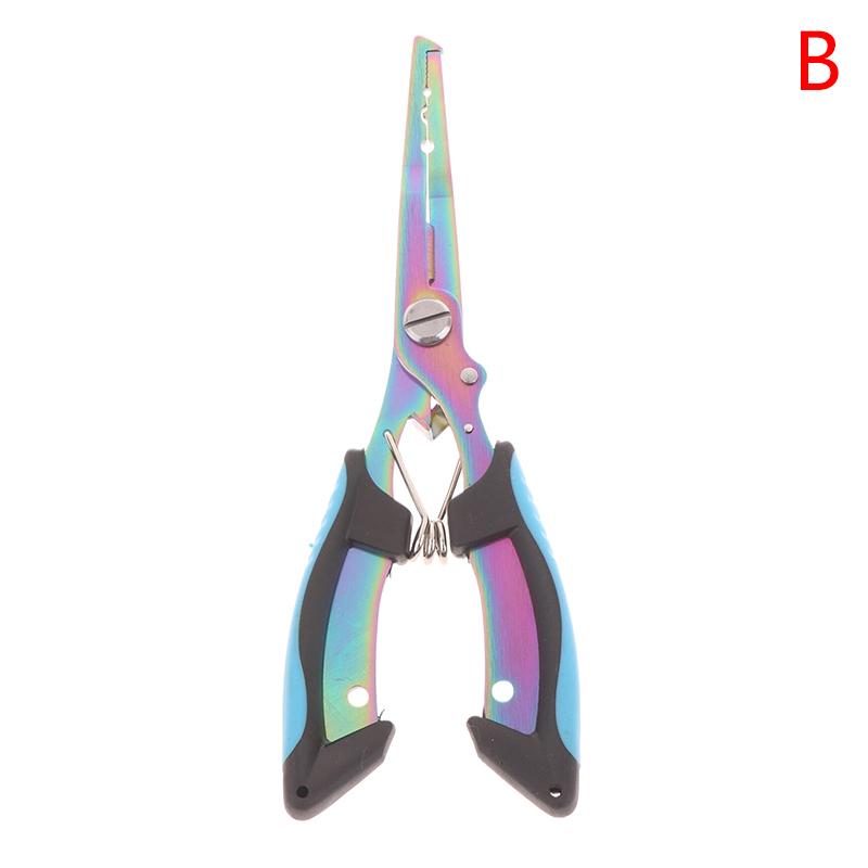 1Pc Multi-functional Fishing Pliers Anti-Slip Stainless Steel Fishing Line Cutter Tied Hooks Pliers Portable Split Ring Opener