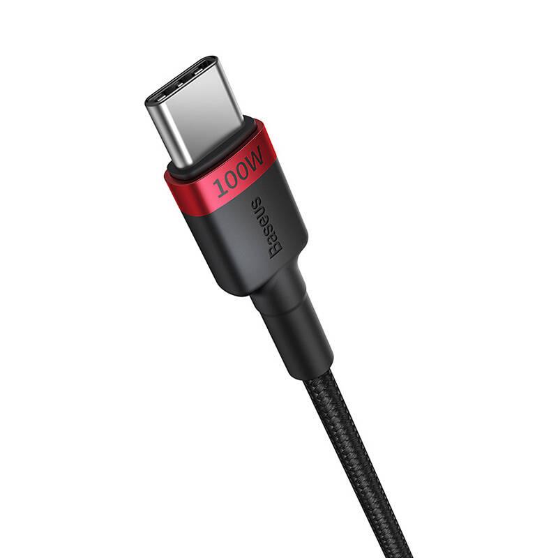 Kabel Baseus Cafule Usb-C Do Usb-C 100W,1M, 2Szt (Czerwono-Czarny, Szaro-Czarny)