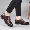 Men's Genuine Leather Formal Brogue Shoes - British, Thick-Soled, High-End Business Style, Top Layer Cowhide