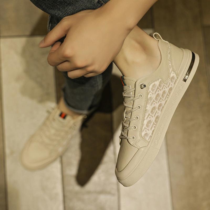 Designer Shoes for Men Sports Shoes Trend Pattern Casual Sneakers Loafers Slip on Men's Flats Casual Leather Vulcanized Shoes