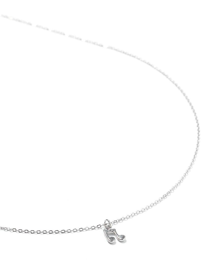 Jbans Classic Happy Rhythm Pendant Slim Chain Necklace (C2601-An1006_Sv)