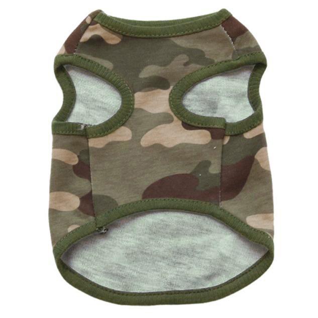 

Camouflage Cotton Vest Dog Clothes Teddy Pet Clothing S зелений