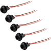 5PCS 194 Bulb Socket with Wire Pigtail, T10 Tail Side Marker Light Extension Harness Plugs, Rubber Heat-resistant Waterproof Wiring Connect
