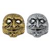 Accessoire d'Halloween Masque de Clown Vintage, Accessoire Effrayant Or Argent Atmosphère Sombre Masque de Fête pour Fête, Costume de Mascarade Effrayant Hanté