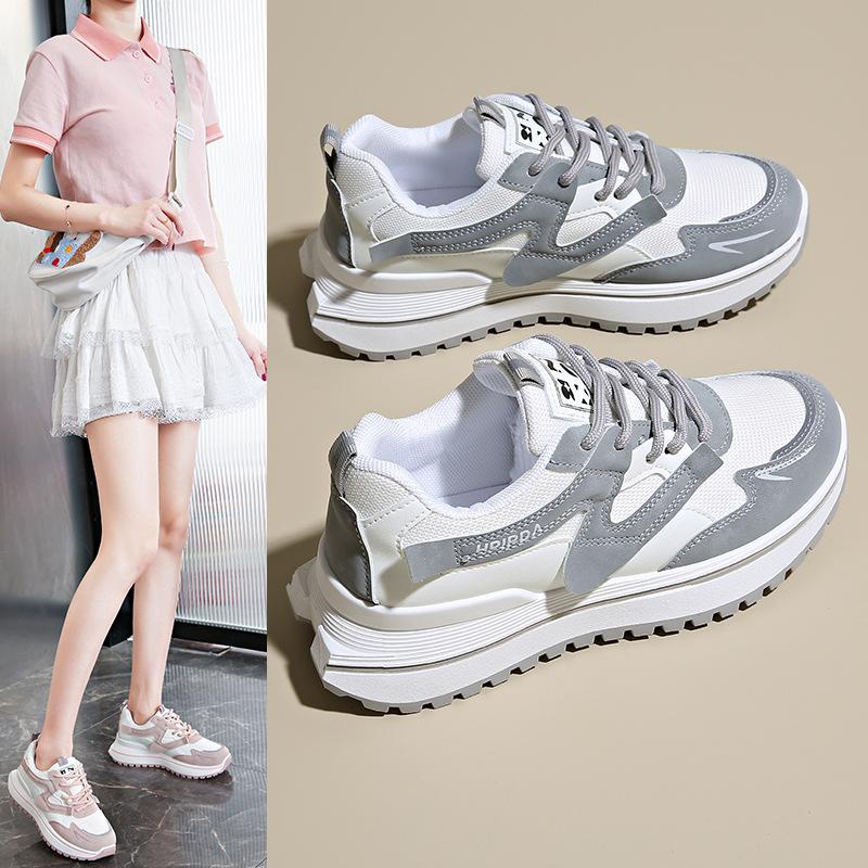 Mesh Forrest Gump running shoes breathable ultra-light women's shoes 2025 summer new platform sports casual shoes dad shoes