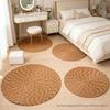 EVA Spiral Pattern Non-Slip Round Floor Mat for Bedroom, Living Room, and Vanity Stool