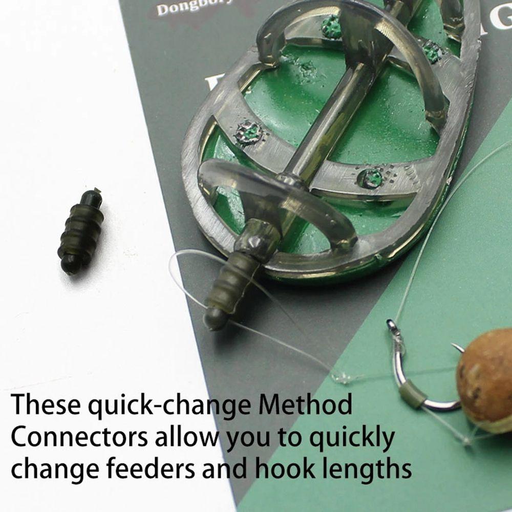 Quick Change Beads Fishing Feeder Terminal Bead Fishing Rigs Connector Bead Line Holder Trough