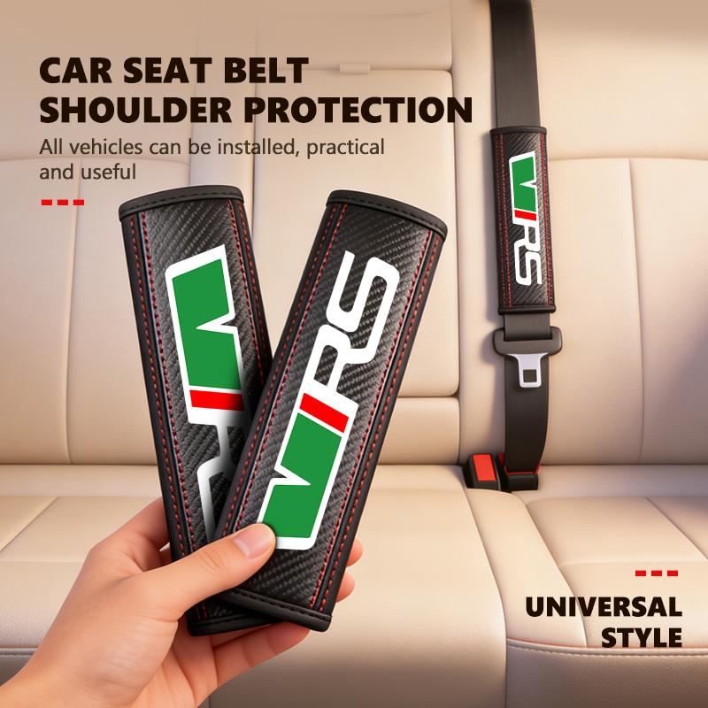 Ptncy6 Car Seat Belt Shoulder Protector Interior Decoration Accessories For Skoda VRS Octavia 1 2 3 A7 A5 Fabia Rapid Superb Yeti