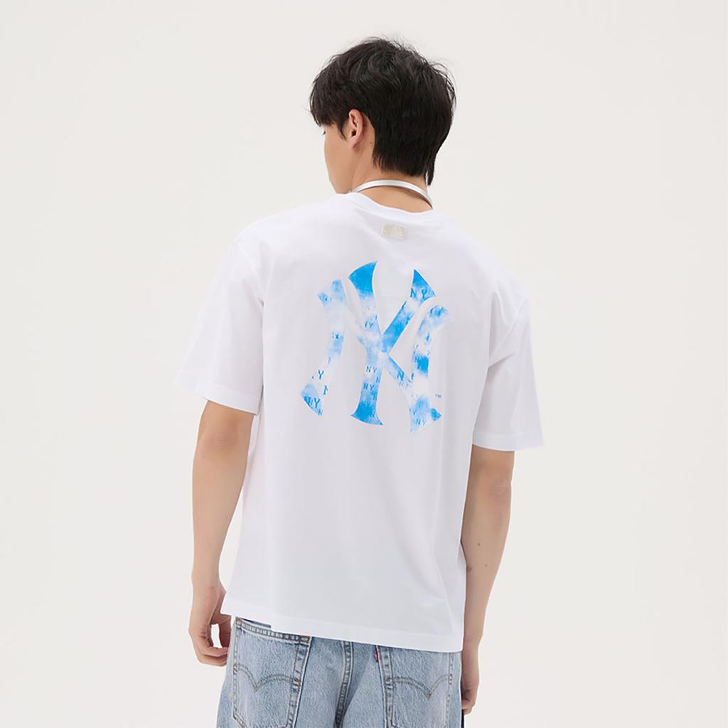 MLB New York Yankees Cool Gradient Tie-Dye Classic Casual Comfortable Street Loose Crew Neck Short Sleeve T-Shirt Unisex Tops 3ATSM2063-50WHS
