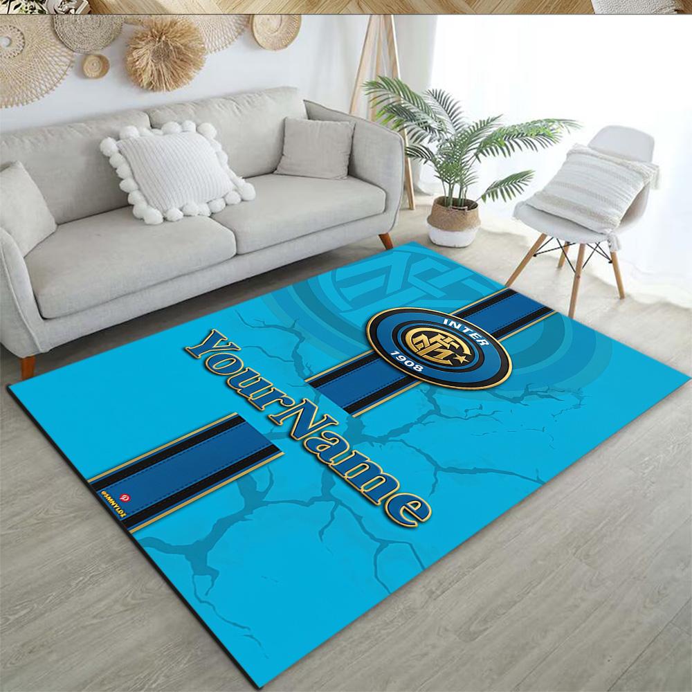 Inter Milan Personalized Name Floor Rug Office Rug Suitable for Decorate room Foyer Bedrooms Living Rooms Antislip Carpet Office home decor