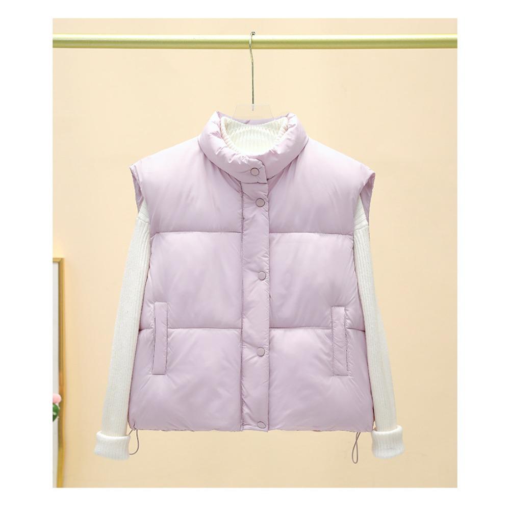Autumn and winter new Korean version short stand-up collar vest foreign loose versatile vest cotton jacket