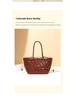 French High-End Woven Basket Handbag