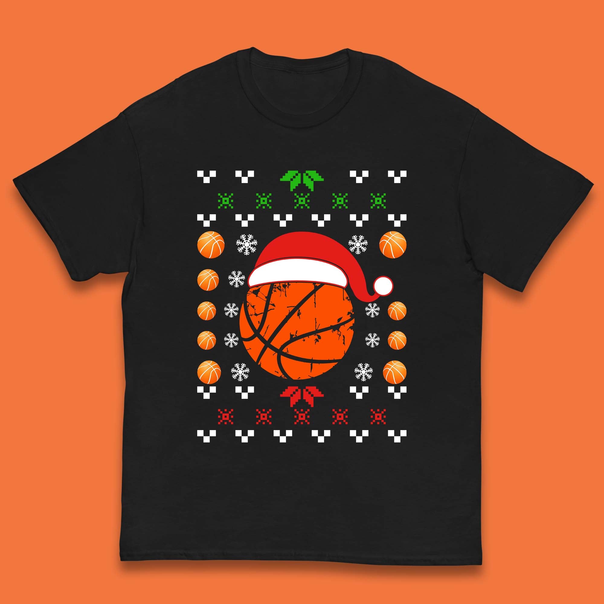 Basketball Christmas Kids T-Shirt 100