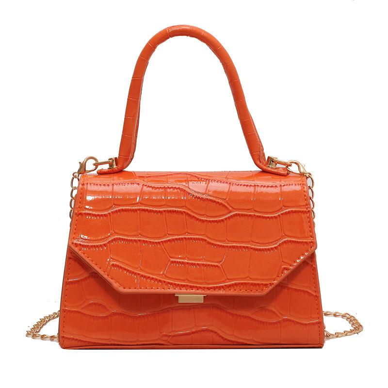 Stylish Pu Leather Handbag 2023 Trendy Stone Pattern Small Square Bag For Women