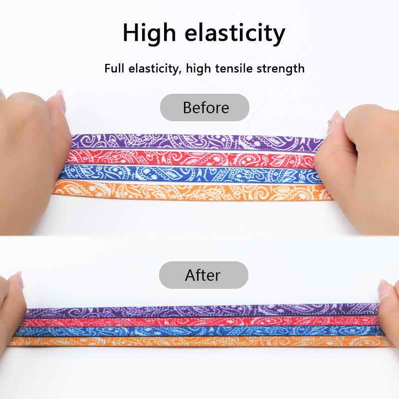 Nr. 8 bunte Press-Lock-Schnürsenkel ohne Bänder, Cashew-Blume, elastische Schnürsenkel, Sport, Kinder, Erwachsene, 8 mm dick, Tennis-Flats, Schnürsenkel ohne Bindeband