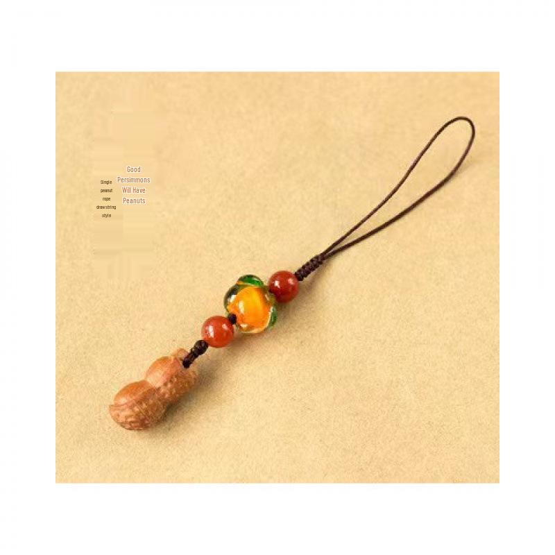 Good Luck Persimmon & Sandalwood Keychain Pendant Ring
