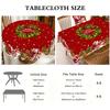 Red Christmas Tablecloth Santa Claus Wreath Table Cover For Home Winter Holiday Christmas Decorations 2025 Happy New Year 2026