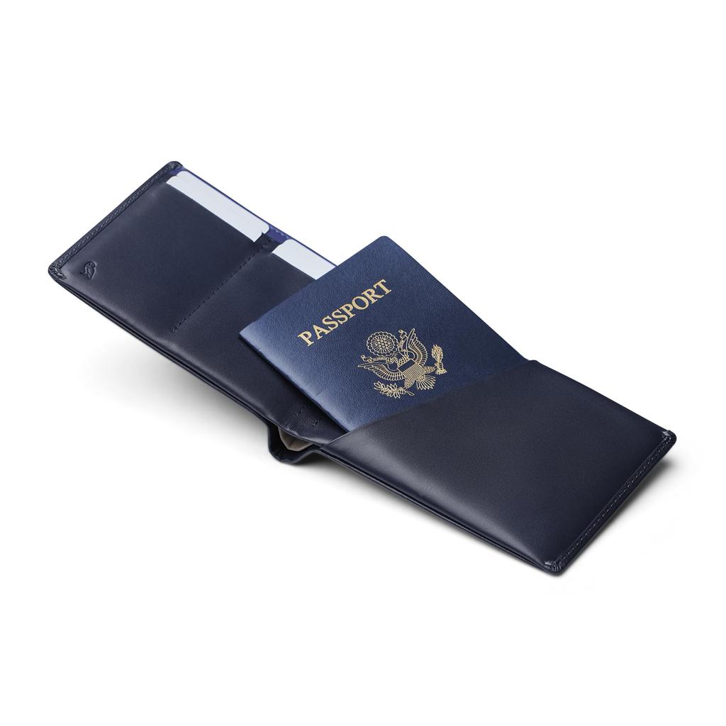 Bellroy Travel Travel Document Holder Navy Wallet, (Passport, Tickets, Cards, Pen) -