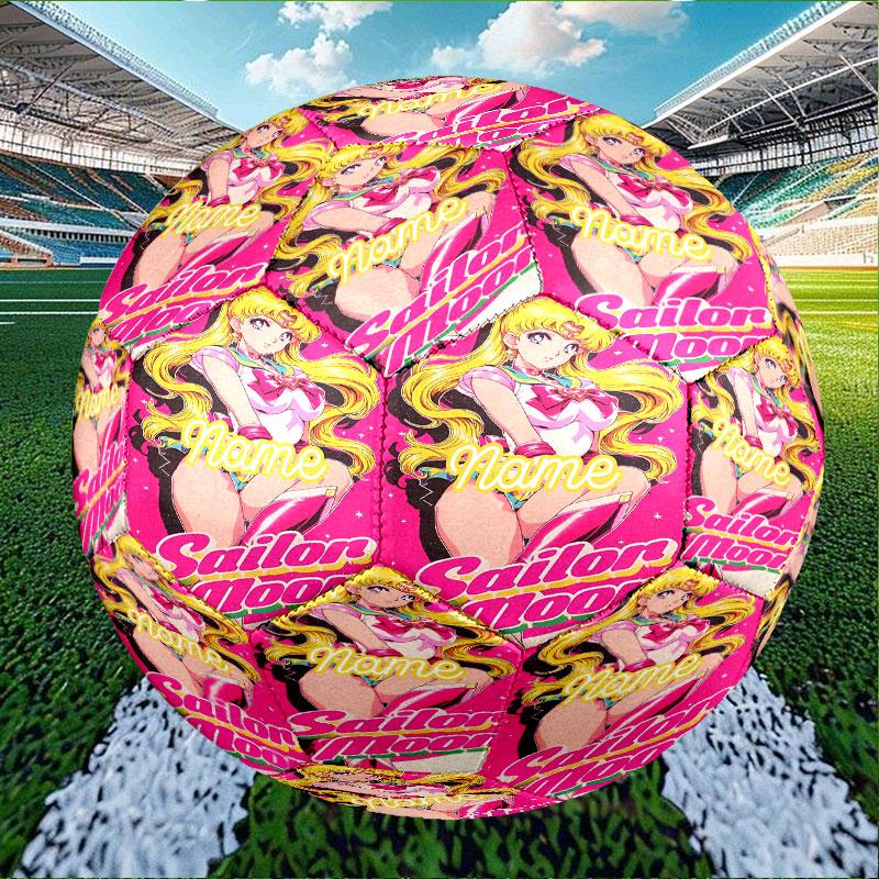 Custom Name Personalized Sailor Moon Print Size 5 Soccer Ball Training & Match Football, for Team, Kicking, Gift for Football Enthusiasts