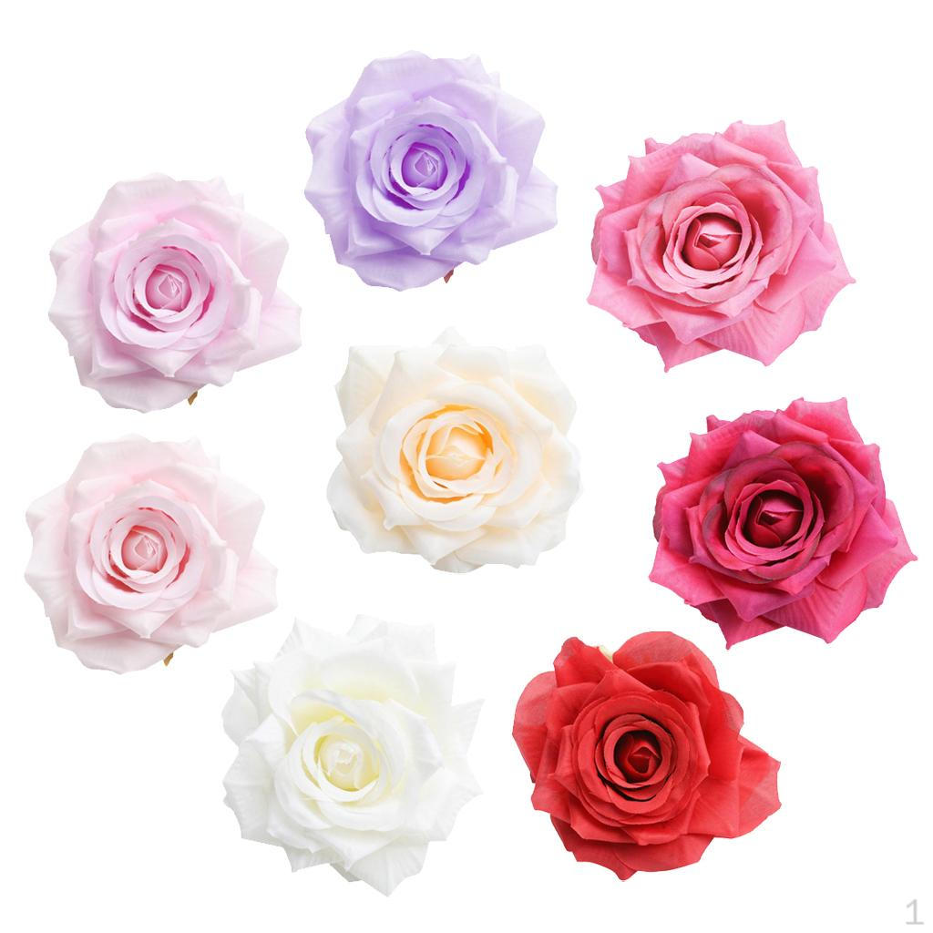 10 Pack Artificial Rose Flower Heads Wedding Decorations Baby Showers crafts Mixed