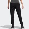 adidas Letter Print Elastic Waist Cuffed Sports Pants Women Pants Black IC4474