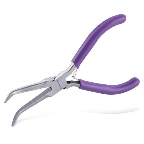 SPEEDWOX Bent Nose Pliers, Needle Nose Pliers, Bent Type, Needle Remover, Mini Bent Nose Pliers, Needle Nose Pliers, Micro Nose Pliers, No Grooves, No