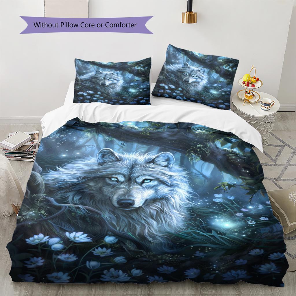 Cartoon Pattern Bedding Quilt Set Quilt Cover Pillowcase Home Decoration Birthday Gift (1 * Duvet Cover + 2 * Pillowcase, Without Core)