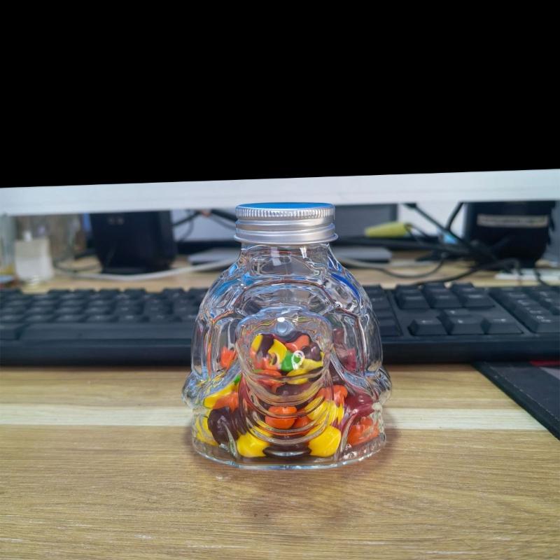 Transparent Dog Treat Jar Easy To Cleaning Dishwasher Safe Glass Container For Kitchen Countertop Storage